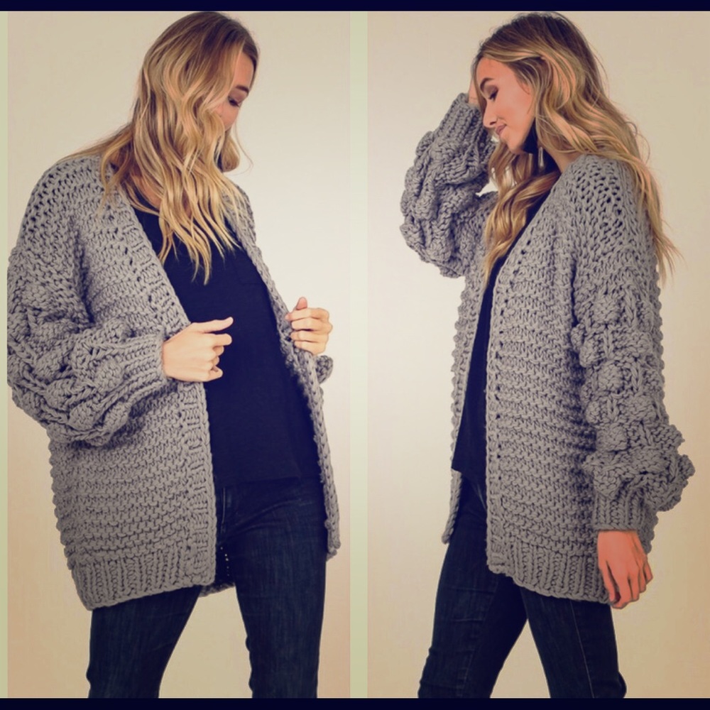 Hand Made Pom Pom Sweater